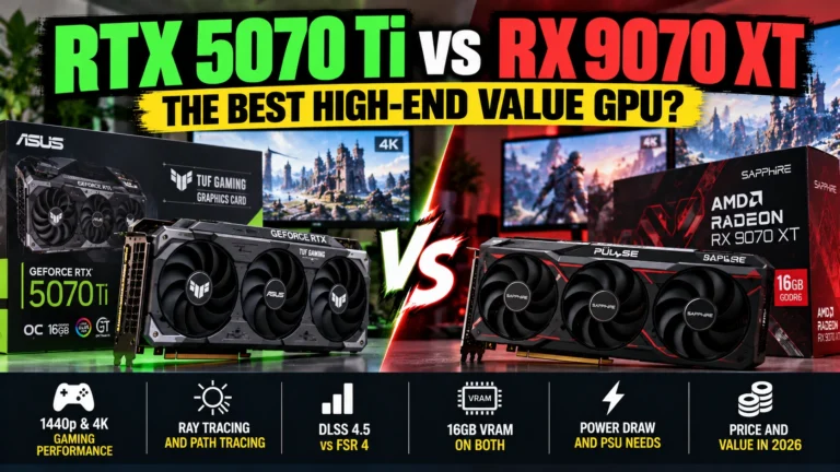 NVIDIA RTX 5070 and AMD Radeon RX 9070 graphics cards compared for gaming performance and value